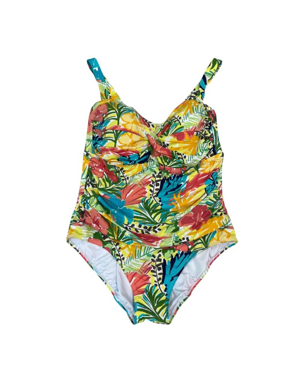 Anne Cole Twist Front One Piece Swimsuit Women's Plus Size‎ 22W Removable Straps